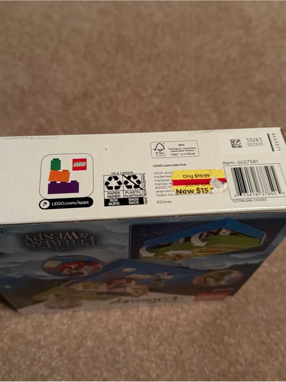 NIB LEGO Disney Peter Pan & Wendy's Storybook Adventure (43220) set
